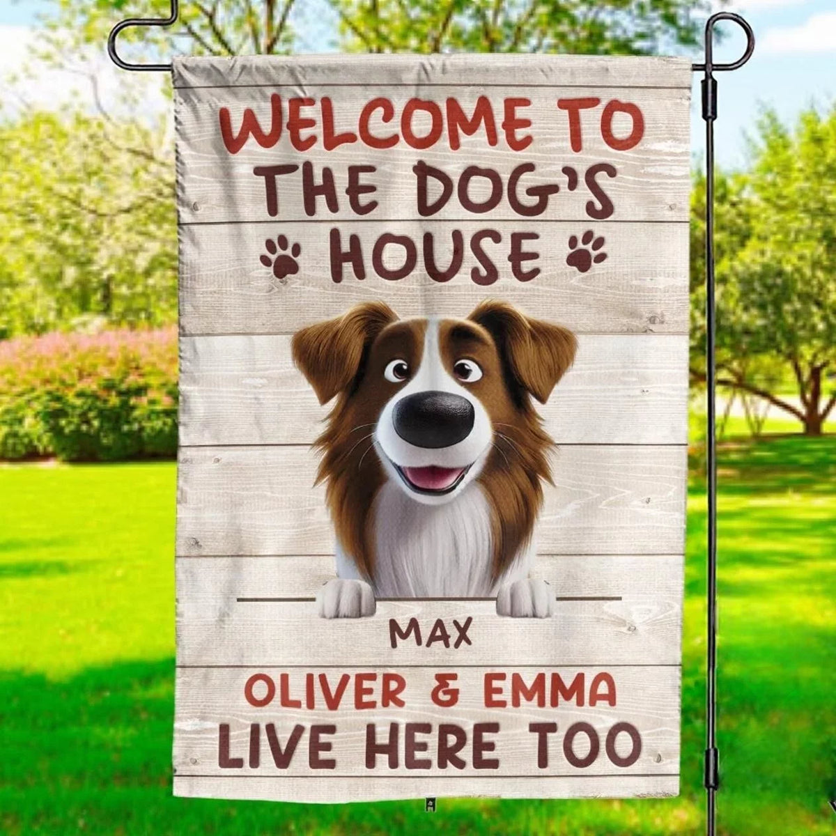 Where Loyalty Barks and Love Never Ends - Customized Personal Flag for Dogs & Cats - Perfect Surprises for Pet Parents, Pet Lovers