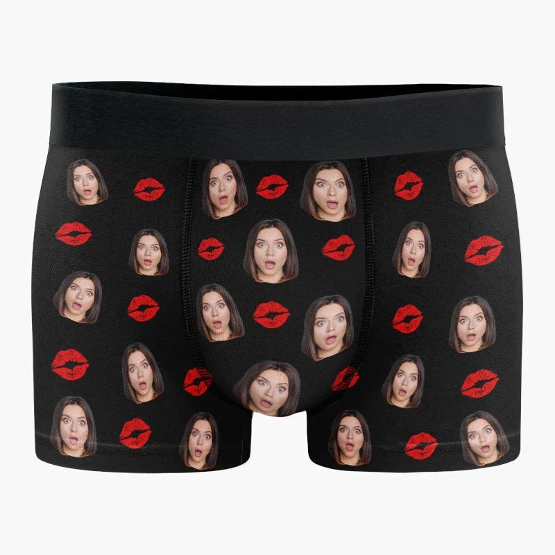 Custom Photo Marked as Yours - Funny Personalized Custom Boxer Briefs, Men's Boxers - Birthday Gift For Boyfriend, Husband, Anniversary