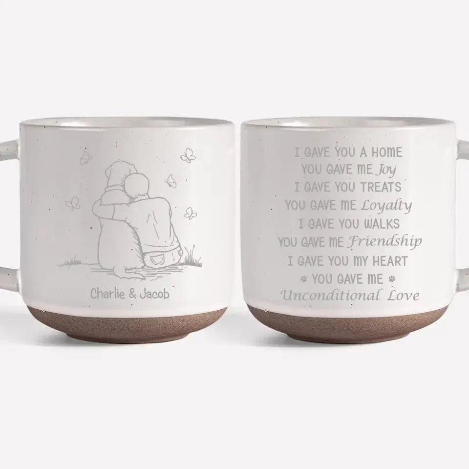 Forever Grateful for Your Love - Memorial Personalized Pottery Mug - Thoughtful Remembrance Gift for Pet Owners, Pet Lovers