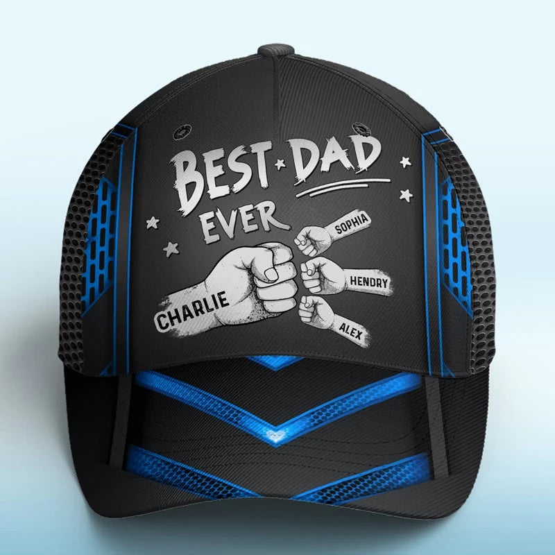 Papa of the Year - Family Custom All-Over Print Hat - Perfect Gift for Dad , Grandpa, Father’s Day, Birthday