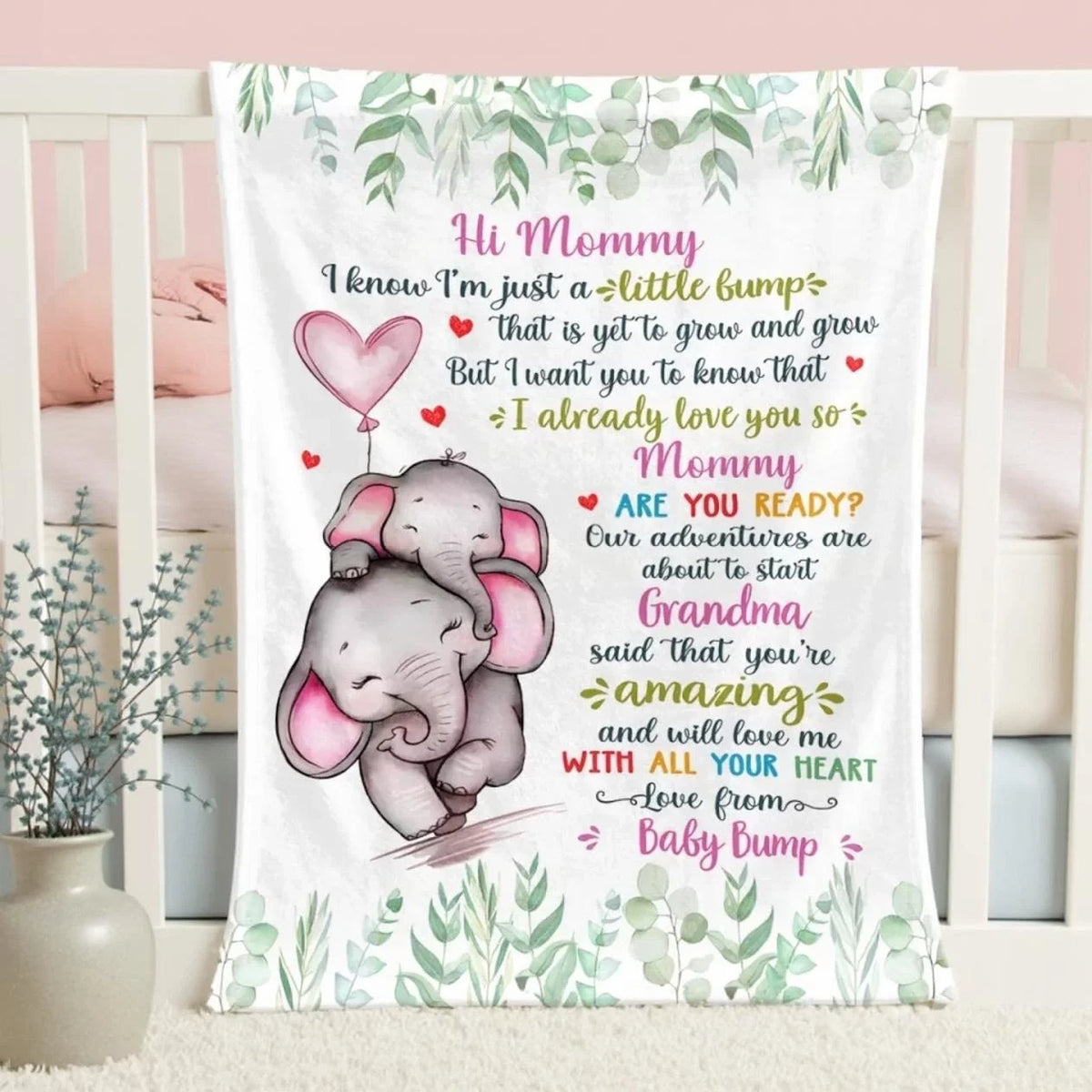 In Our Hearts Before You Were Born - Customized Family Blanket - Perfect Gift for Mother’s Day, Baby Shower, or First-Time Moms