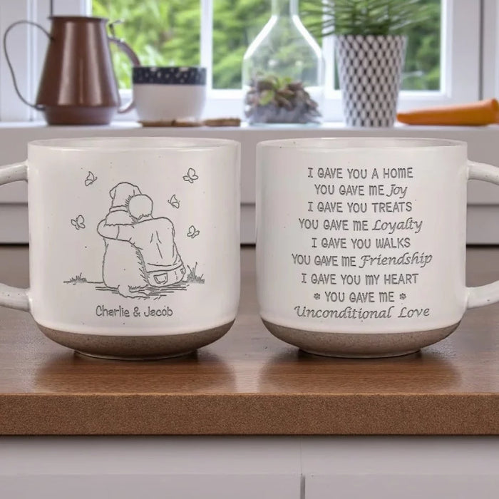 Forever Grateful for Your Love - Memorial Personalized  Pottery Mug - Thoughtful Remembrance Gift for Pet Owners, Pet Lovers