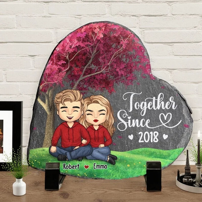 My One and Only - Custom Heart Stone with Stand - Anniversary Gift for Husband and Wife