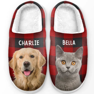 Personalized Photo: A Warm Puppy Brings Joy - Personalized Slippers Featuring Adorable Dogs and Cats - Present For Pet Owners, Pet Lovers