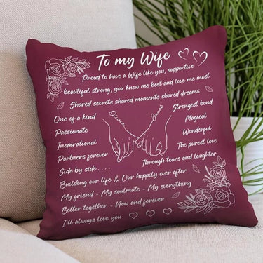 With You, Forever Starts Now - Customized Couple Pillow - Anniversary, Gift For Couple, Husband, Wife