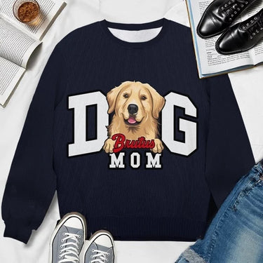 Paw-some Dog Mom - Personalized Unisex Ugly Christmas Sweater, Full-Print Wool Sweatshirt, Holiday - Gift For Pet Lovers, Pet Owners, Christmas Gift