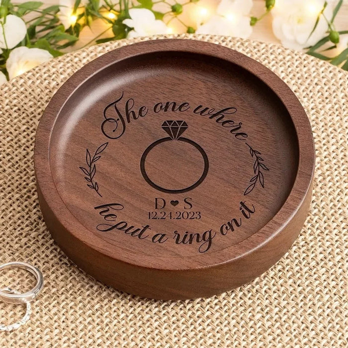 The One With the Ring - Customized Wooden Plaque for Couple - Romantic Gift Idea for Married Couples
