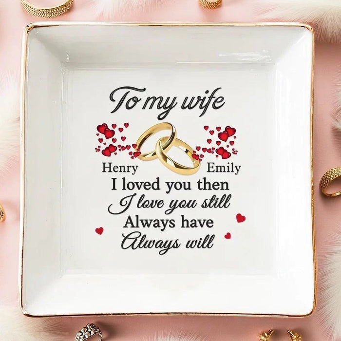 Cheers to Another Amazing Year! - Customized Jewelry Dish for Couple - Romantic Gift Idea for Married Couples, Anniversary