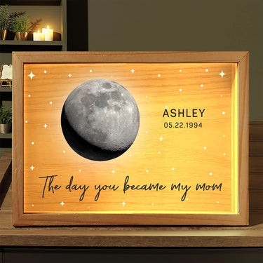 You Became Our Forever Love  - Family Custom Frame Light Box -  Mother's Day, Birthday Gift For Mom, Grandma