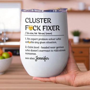A Joy to Work With - Coworker Personalized Wine Tumbler - Perfect Christmas Presents for Loved Ones and Work Buddies