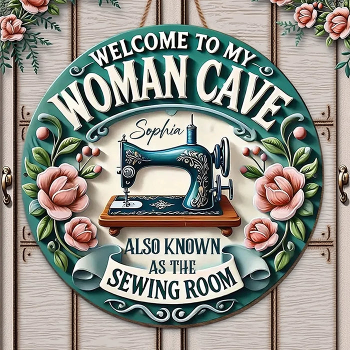 Where Every Stitch Tells a Story - Family Wooden Sign with Unique Shape - A Warm Welcome Gift for Friends, Siblings, or Family