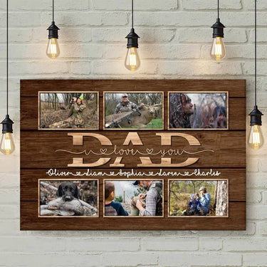 Custom Photo My Love for You Is Forever - Vertical Canvas Print with Personalized Family Details - Perfect Gift for Dad, Fathers Day or Birthday