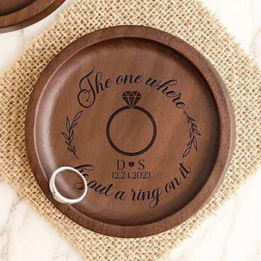 The One With the Ring - Customized Wooden Plaque for Couple - Romantic Gift Idea for Married Couples