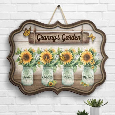 A Garden Full of Sunshine - Custom Shaped Wood Decor - Mother's Day, Gift For Mom, Grandma