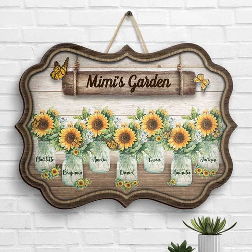 A Garden Full of Sunshine - Custom Shaped Wood Decor - Mother's Day, Gift For Mom, Grandma