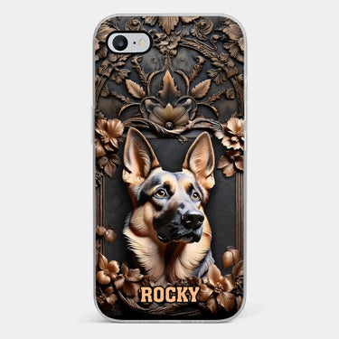 A True Companion for Life - Custom 3D Puffy Dog Print Clear Phone Case - Great Gift Idea for Animal Lovers