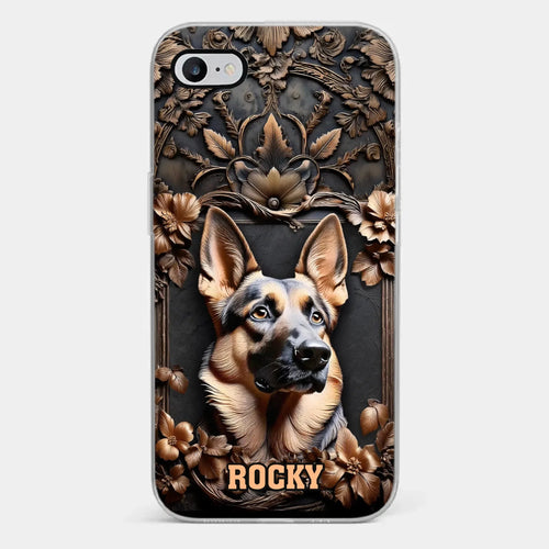 A True Companion for Life - Custom 3D Puffy Dog Print Clear Phone Case - Great Gift Idea for Animal Lovers