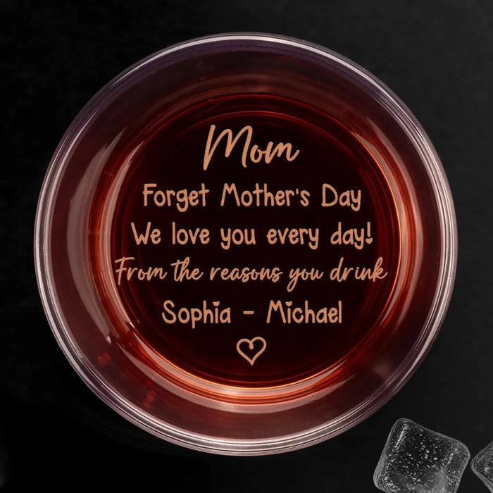 Always Loving You - Engraved Whiskey Glass for the Family - Mom &amp; Grandma Appreciation Gift , Mother's Day