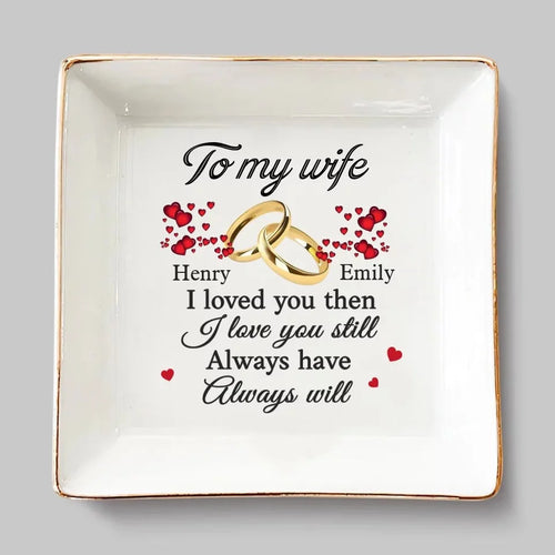 Cheers to Another Amazing Year! - Customized Jewelry Dish for Couple - Romantic Gift Idea for Married Couples, Anniversary