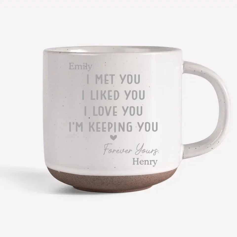 Chosen by Love, Meant to Be - Couple Personalized  Mug - Timeless Anniversary Surprise for Your Partner