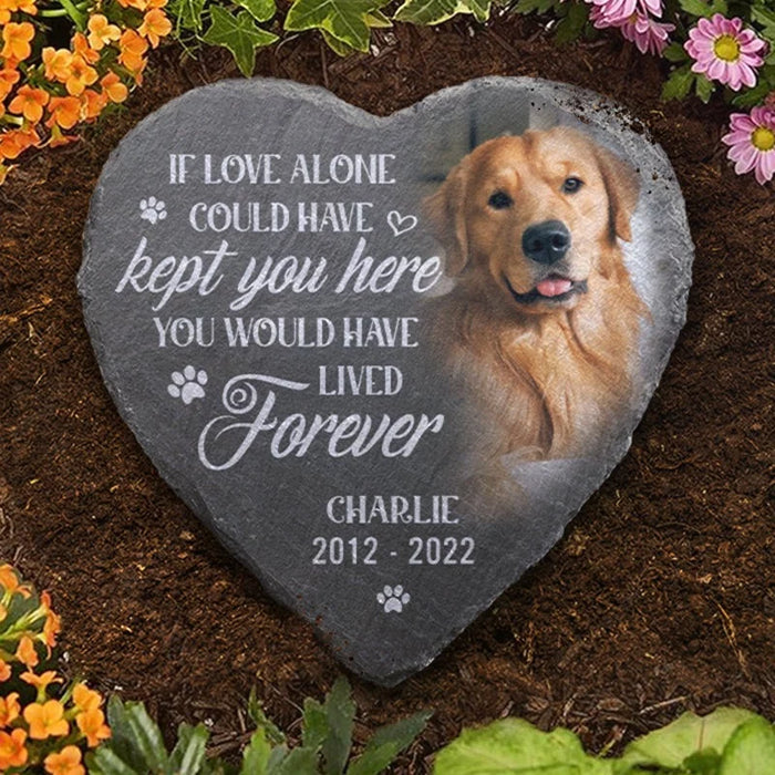 Custom Photo A Life Without End - Custom Engraved Memorial Stone - Gift For Pet Owners, Pet Lovers