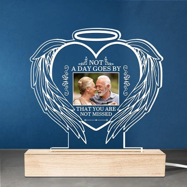 Custom Photo Even If You Can’t See Us, We’re Always by Your Side - Custom Heart 3D LED Light in Loving Memory- Meaningful Remembrance Gift for Family