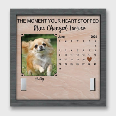 Custom Photo Half My Heart Is Missing - Pet Remembrance Sign with Personalized Collar Frame - A Special Gift for Pet Lovers and Those Remembering a Beloved Pet