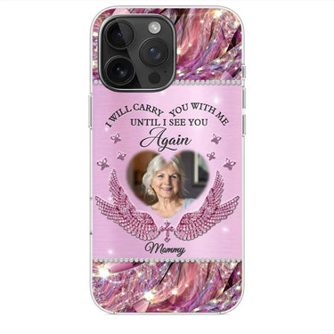 Custom Photo In My Heart, Mom Remains - Custom Clear Phone Case with Personalized Family Design - Mother's Day, Gift For Mom, Grandma