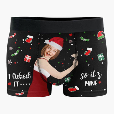Custom Photo Marked by Me - Funny Personalized Custom Boxer Briefs, Men's Boxers - Birthday Gift For Boyfriend, Husband, Anniversary