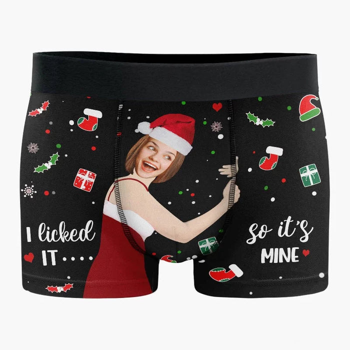 Custom Photo Marked by Me - Funny Personalized Custom Boxer Briefs, Men's Boxers - Birthday Gift For Boyfriend, Husband, Anniversary