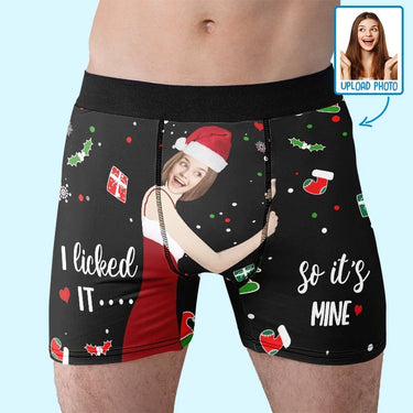 Custom Photo Marked by Me - Funny Personalized Custom Boxer Briefs, Men's Boxers - Birthday Gift For Boyfriend, Husband, Anniversary