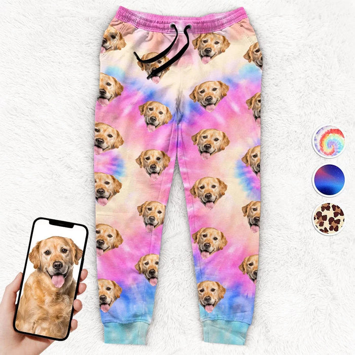 Custom Photo My Dog, My Hype Buddy - Unisex Sweatpants with Custom Dog &amp; Cat Artwork - Festive Christmas Gifts for Pet Owners, Pet Lovers