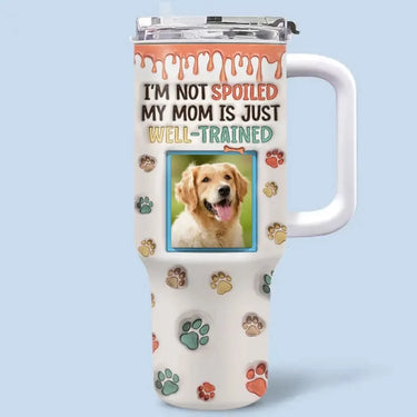 Custom Photo My Mom’s Got Skills  - Personalized 40Oz Tumbler with 3D Dog &amp; Cat Print - Great Gift Idea for Dog &amp; Cat Lovers, Pet Owners