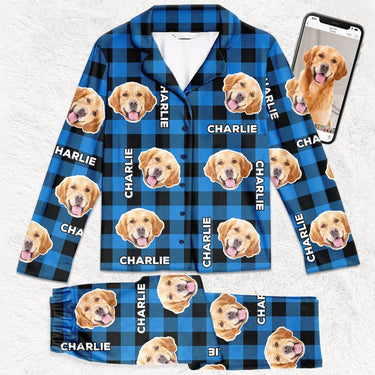 Custom Photo Snuggles, Sparkles &amp; Joy  - Custom Pajamas Featuring Your Beloved Dog and Cat's Faces - Festive Christmas Gifts for Pet Owners, Pet Lovers