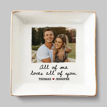 Custom Photo Together, We Rise - Customized Jewelry Dish for Couple - Romantic Gift Idea for Married Couples, Anniversary