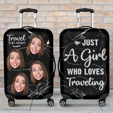 Custom Photo With Heart, Anything Is Possible - Custom Travel Luggage Cover - Gift For Travel Lovers
