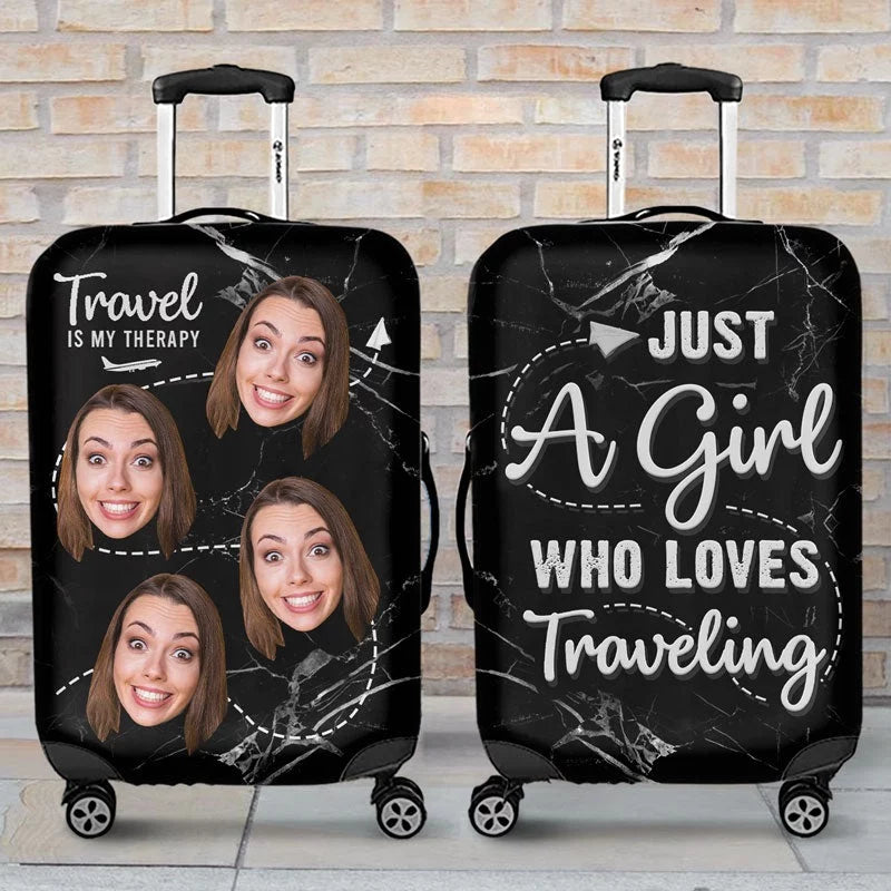 Custom Photo With Heart, Anything Is Possible - Custom Travel Luggage Cover - Gift For Travel Lovers