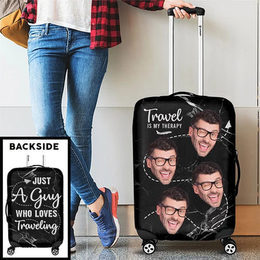 Custom Photo With Heart, Anything Is Possible - Custom Travel Luggage Cover - Gift For Travel Lovers