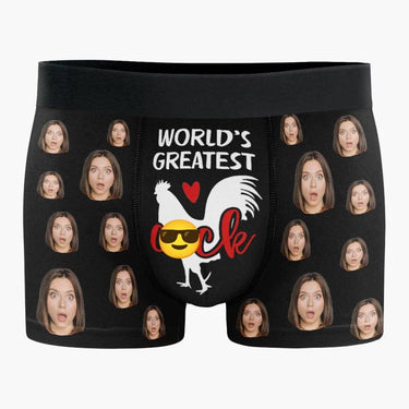 Customized Image of the Ultimate Rooster - Custom Comedic Men's Boxers,  Boxer Briefs  - Thoughtful Gifts for Boyfriend, Husband, and Anniversaries