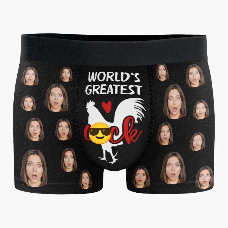 Customized Image of the Ultimate Rooster - Custom Comedic Men's Boxers,  Boxer Briefs  - Thoughtful Gifts for Boyfriend, Husband, and Anniversaries