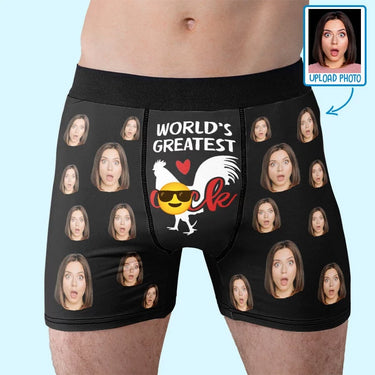 Customized Image of the Ultimate Rooster - Custom Comedic Men's Boxers,  Boxer Briefs  - Thoughtful Gifts for Boyfriend, Husband, and Anniversaries