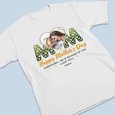 Custom Photo You Made Me Who I Am - Custom Family Unisex Tees, Hoodies, and Sweatshirts - Heartfelt Gift for Mom’s Special Moments