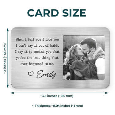 You’re My Forever Choice – Personalized Custom Aluminum Wallet Card for Couples – Perfect for Anniversaries & Special Moments, Husband, Wife