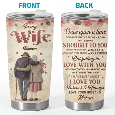 Destined to Be, Forever You and Me - Couple Personalized Standard Tumbler - Anniversary, Gift For Couple, Husband, Wife