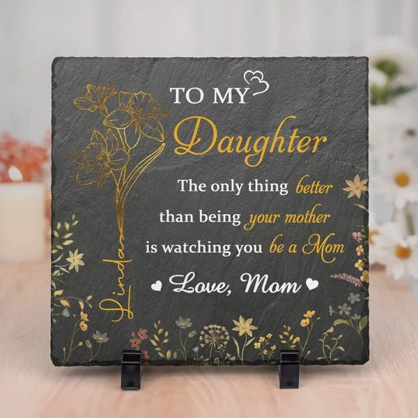 Endlessly Proud of You - Personalized Family Square Stone with Stand - Mother's Day, Gift For Mom, Daughter