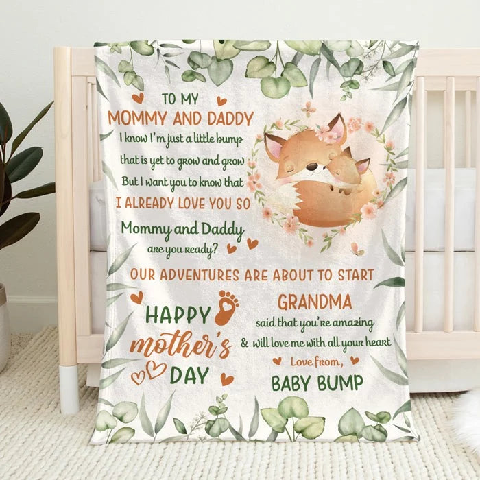 Falling for You Before I Knew - Customized Family Blanket - Perfect Gift for Mother’s Day, Baby Shower, or First-Time Moms