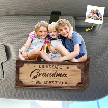 Custom Photo Family Is Built Together - Customized Family Car Visor Clip - Mother's Day, Gift For Family Members, Mom, Grandma