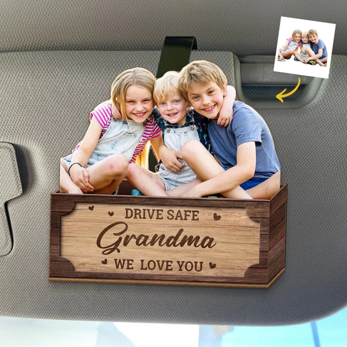 Custom Photo Family Is Built Together - Customized Family Car Visor Clip - Mother's Day, Gift For Family Members, Mom, Grandma