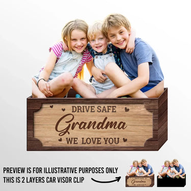 Custom Photo Family Is Built Together - Customized Family Car Visor Clip - Mother's Day, Gift For Family Members, Mom, Grandma