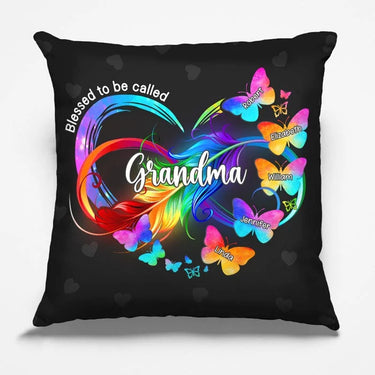 Grandma: The Soul of Every Household - Customized Family Pillow - Birthday Present Ideas for Mom and Grandma, Mother's Day
